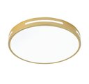 Ver imagem 1 de Plafon de Sobrepor Redondo Dourado 40cm Led 25w 3 em 1 Bivolt Paris Luz