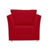 Kit 02 Poltronas Decorativa para Sala e Quarto Lisboa Suede Vermelho - 4