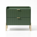 Ver imagem 5 de Mesa de Cabeceira Venus 60cm 100% Mdf Verde Base Metálica:dourado