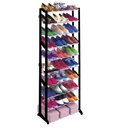 Ver imagem 2 de Sapateira 30 Pares Vertical Desmontavel Organizador de Calçados 60 Sapatos com 10 Prateleiras
