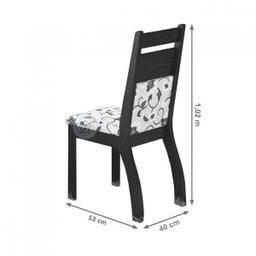 Conjunto Sala de Jantar Mesa Lina 6 Cadeiras Kiara Espresso Móveis - 2