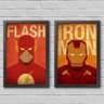 Kit Quadros Flash e Homem de Ferro decorativo - 1