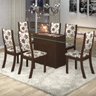 Conjunto Sala de Jantar Mesa Lina 6 Cadeiras Kiara Espresso Móveis - 1