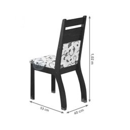 Conjunto Sala de Jantar Mesa Lina 6 Cadeiras Kiara Espresso Móveis - 3