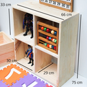 Ver imagem 5 de Armário Infantil Montessori com Nicho Auxiliar para Guardar Brinquedos e Materiais Escolares - Palom