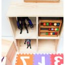 Ver imagem 3 de Armário Infantil Montessori com Nicho Auxiliar para Guardar Brinquedos e Materiais Escolares - Palom