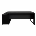 Ver imagem 4 de Mesa para Escritório com Armário Lateral e Gaveteiro Mesa Dinâmica Diretor 3 Gavetas 170cm Preto