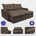 Ver imagem 7 de Sofá sem Caixa Retrátil 2,00m Softgel Celeste Velusoft Café Cama Inbox
