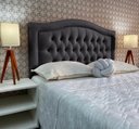 Ver imagem 2 de Cabeceira Cama Casal Capitonê Sophia Provençal Corano Cinza 120 Rbl