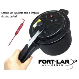 Panela De Pressão 7 Litros Fort Lar Alumínio Pintada Preto Colorido 9072 - 2