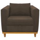 Ver imagem 6 de Kit Sofá 2 Lugares e 2 Poltronas Europa Suede Marrom Doce Sonho Móveis