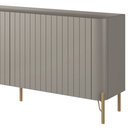 Ver imagem 6 de Rack para Sala de Estar Tv 85 Pol 4 Portas Brise Pés Industrial Dourado Alef I03 Grigio - Lyam Decor
