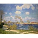 Ver imagem 1 de Bougival - Sisley - Tela 50x62 Para Quadro