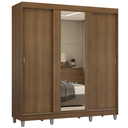 Ver imagem 3 de Guarda-Roupa Casal com Pés 3 Portas de Correr com Espelho Reno Madesa