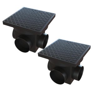 Kit 2 Caixa de Inspeção Dn100 Passagem Gordura 25x25cm 5 Lts