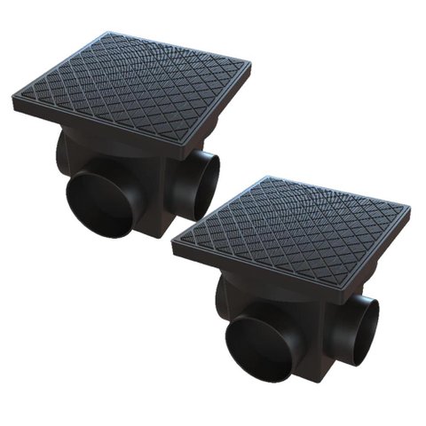 Kit 2 Caixa de Inspeção Dn100 Passagem Gordura 25x25cm 5 Lts