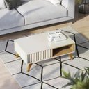 Ver imagem 3 de Mesa De Centro Para Sala Jeri Off White Freijo Clb Off White