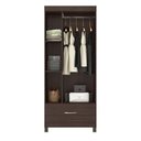 Ver imagem 3 de Guarda Roupa Prince 75cm 3 Portas 1 Gaveta - Café Touch Demóbile