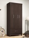 Ver imagem 1 de Guarda Roupa Prince 75cm 3 Portas 1 Gaveta - Café Touch Demóbile