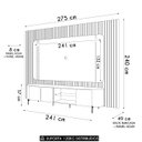 Ver imagem 4 de Painel Tv 75 Pol 275cm Noah e Conjunto Ariane D04 Off/freijó - Mpozenato