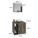 Ver imagem 5 de Conjunto Balcão C-cuba R30 e Espelheira Soft 500 Carvalho C-preto Ônix Carvalho Dark