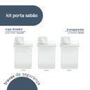 Ver imagem 3 de Kit de 3 Porta Sabão em Pó 1,8l com Copo Dosador e Travas de Lavanderia - Oikos