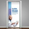 Adesivo Para Porta Para ÁRea Medicinal Cuide De Sua Saúde- 83X210Cm - 1