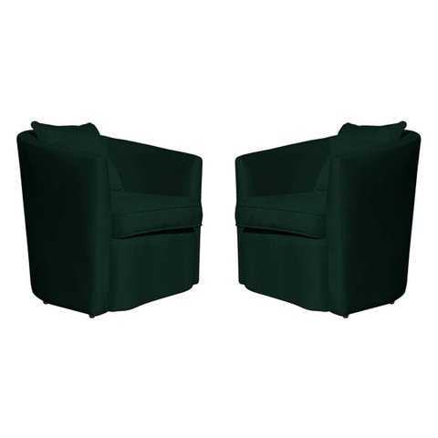 Kit 02 Poltrona Decorativa Alana Veludo