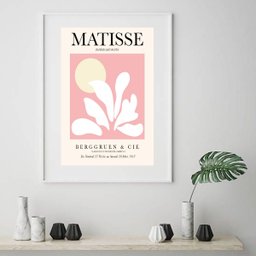 Quadro Matisse Paleta Rosa - 60x48cm:madeira Branca - 2 Quadro Matisse Paleta Rosa - 60x48cm:madeira Branca - 2