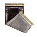 Ver imagem 3 de Tapete Persa Royal Marrom 50x85cm Fio Acetinado - Ideal para Quarto e Sala