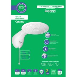 Ducha Optima Eletrônica Zagonel 220v 7.700w Branco - 2