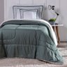 Kit Edredom Solteiro Coberdrom Soft Hipercal/sherpa 3 Peças - Verde - 100% Poliéster - 3