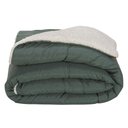 Ver imagem 7 de Kit Edredom Solteiro Coberdrom Soft Hipercal/sherpa 3 Peças - Verde - 100% Poliéster