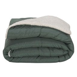 Kit Edredom Solteiro Coberdrom Soft Hipercal/sherpa 3 Peças - Verde - 100% Poliéster - 7