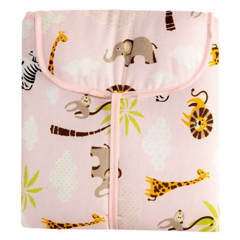 Trocador Portátil C/ Bolsos Internos - Safari Rosa
