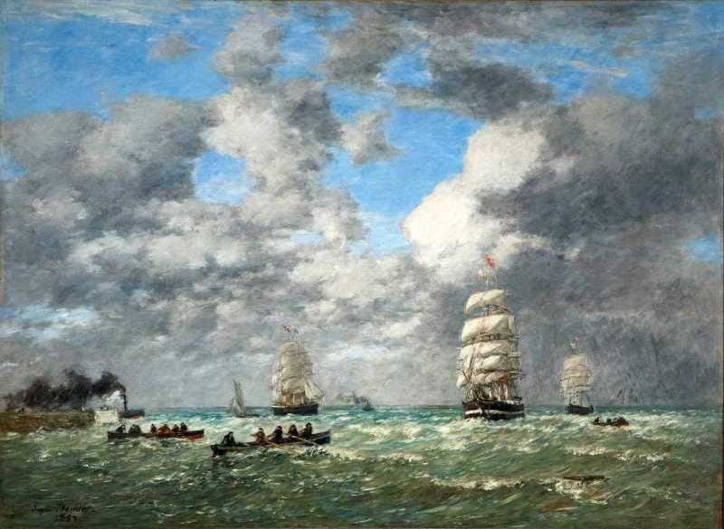 Porto de Havre A Partida - Boudin - Tela 30x41 Para Quadro - 1