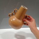Ver imagem 6 de Vaso Decorativo Enfeite Casa Cerâmica 19x17x17cm Bege