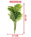 Ver imagem 4 de Kit 10 Ramo Planta Artificial Decoração Costela de Adão 43cm