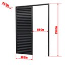 Ver imagem 4 de Porta de Correr Suspensa Veneziana Dir L.25 Preta 210x90 Brimak