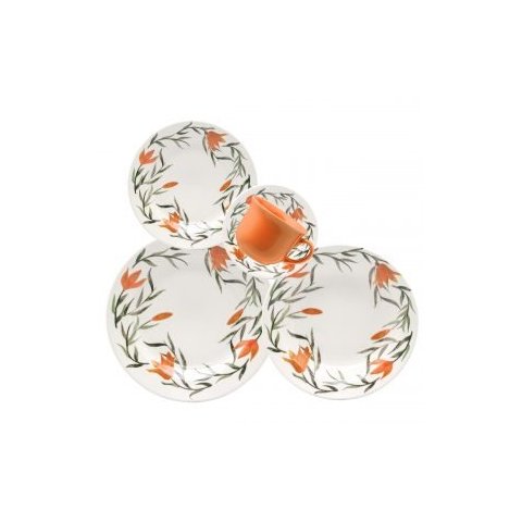 Aparelho de Jantar 20 Peças Biona Donna Lírios Oxford AM24-5410