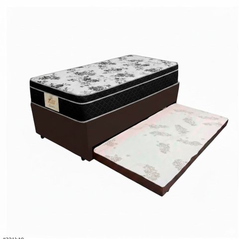Conjunto Box Baú Solteiro Cama Auxiliar e Colchão Gazin Molas Bonnel