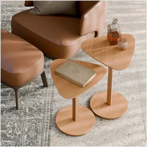 Conjunto Mesa de Centro Lateral de Canto Decorativo Mdf:nature - 3