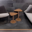 Ver imagem 2 de Conjunto Mesa de Centro Lateral de Canto Decorativo Mdf:nature