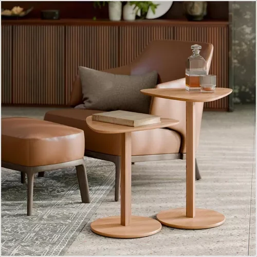 Ver imagem 5 de Conjunto Mesa de Centro Lateral de Canto Decorativo Mdf:nature
