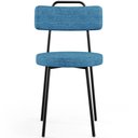 Ver imagem 5 de Kit 08 Cadeiras Decorativa Estofada para Sala de Jantar Barcelona L02 Linho Azul - Lyam Decor