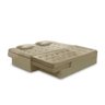 Sofá Cama King 5 Lugares 2,70m Agnes Suede Bege Rover & Beato - 3