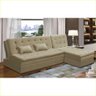 Sofá Cama King 5 Lugares 2,70m Agnes Suede Bege Rover & Beato - 2