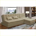 Ver imagem 2 de Sofá Cama King 5 Lugares 2,70m Agnes Suede Bege Rover & Beato