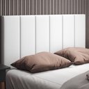 Ver imagem 4 de Cabeceira Casal Laura 1.40 Almofadada Corino Branco