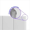 Ver imagem 7 de Cabeceira Casal Laura 1.40 Almofadada Corino Branco